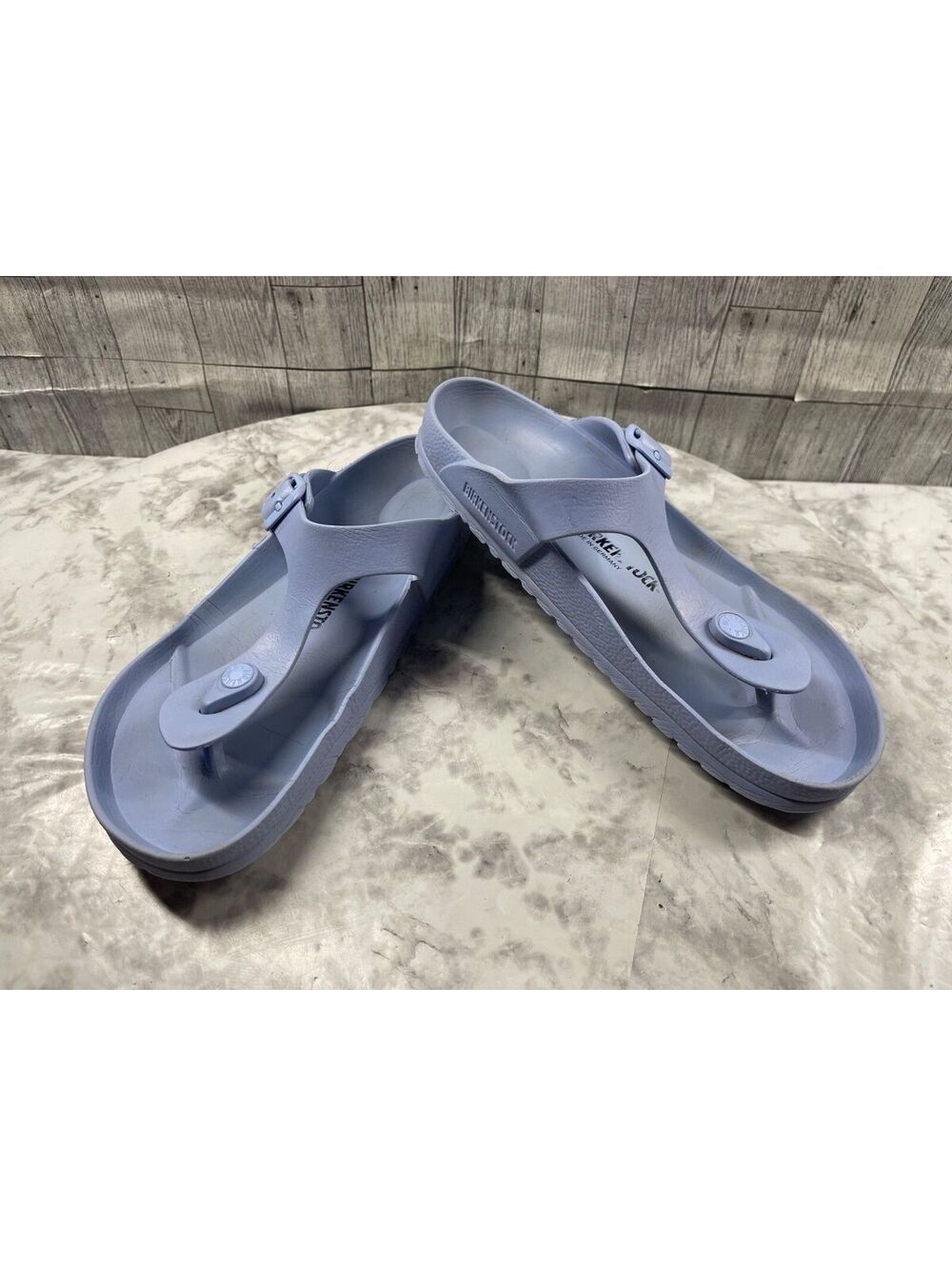 Birkenstock Gizeh EVA Thong T-Strap Slides Sandals Women 8.5M Shoes Blue Flats